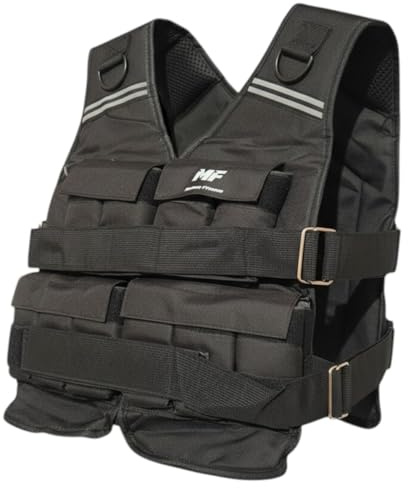 Modern Fitness Weighted Vest, 15kg, Adjustable Removable Weight Capacity, Black, Training, Exercise, Strength Conditioning