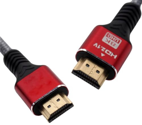 HDMI 2.1 Cable 8K 48Gbps Ultra HD High-Speed Cord Compatible for PS5, Xbox Series X/S, 4K@120Hz, 8K@60Hz, VRR, ALLM, Gaming Monitors, PCs, Laptops, A-pple TV 4K, Samsung QLED, LG OLED