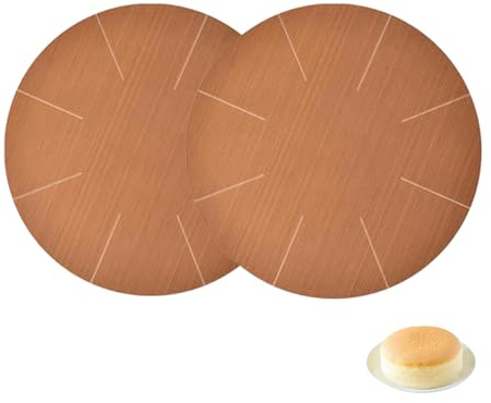 2 Stück Backpapier Wiederverwendbar,Dauerbackfolie,Backpapier Rund,Dauerbackfolie Für Backblech,Dauerbackmatte für Backofen,Springform Backmatte,Baking Zubehör für Airfryer Heißluftfritteuse Toaster