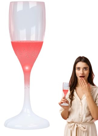 Glödkoppar,Champagneflöjter Vätskeaktiverade ljuskoppar, champagneflöjter | Champagnekopp Dricksglas för födelsedag jul Halloween bröllopsfest familjesammankomst