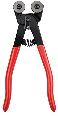 Nerissa Mosaic Tool Plier Tile Nippers Carbide Tile Snippers Wheeled Glass Ceramic Tile Cutting Pliers Professional 8 Tile Cutter with Two Alloy Cutter Wheel for Trim Work on Flooring Walls