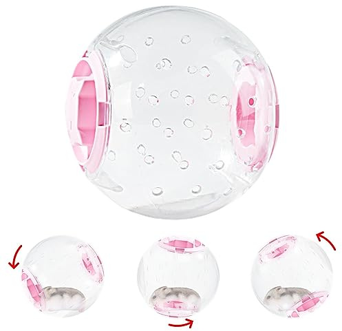 TROONZ Palla per criceti Trasparente, Simpatici Giocattoli per Esercizi per criceti per Piccoli Animali, Giocattoli per Esercizi per criceti Wheel Ball Traspirante 7 Pollici Trasparente Silenzioso