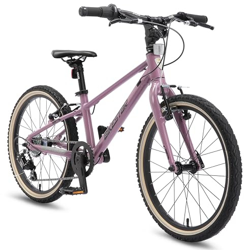 BIKESTAR Leichtgewicht 8 kg Kinder Fahrrad Aluminium ab 6 Jahre | 20 Zoll 7 Gang Shimano | Lila