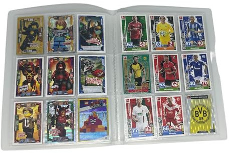 Leere Sammelmappe - 20 Seiten (360 Karten) - Ideal für Fussballkarten, Tradingkarten, Sticker - Farbe Neutral