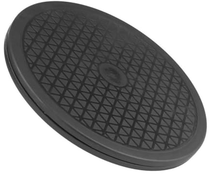 Mikinona Manueller 360° Drehteller Stahlkugellager 25cm Schwarz Drehbarer Pflanzentisch Präsentationsständer Für Zimmerpflanzen Und Informationsdisplays