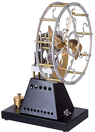 ENGINEDIY Stirling Engine Model, Thermal Power Stove Fan That Runs with Alcohol Lamps, Steam Engine Model for Adults, Retro Science Gadgets Experiment Kit