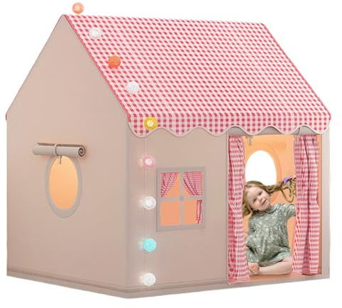 Tienda Infantil Interior Tamaño Grande 120x105x128cm Material Poliéster Metal Base Secreta Juegos Niños Casa Juego Lectura Actividades Montaje Sencillo Espacio Amplio