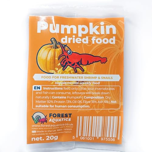 Forest Aquatics Dried Pumpkin Food For Snails and Shrimp