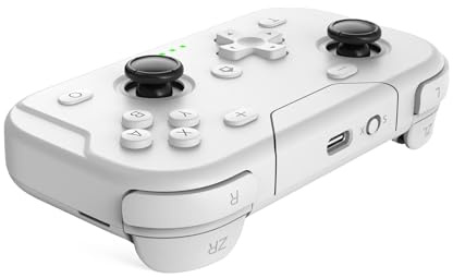 AceGamer Wireless Pocket Controller for Nintendo Switch 2/Switch/Android/iOS/PC/Steamdeck/Tablet, 1000Hz Polling Rate, Bluetooth Controller with Lift-Stick/6-axis Gyroscope/Turbo/Vibration(White)