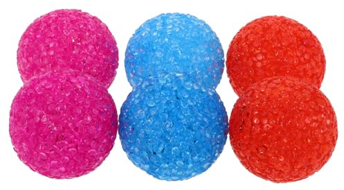 DOITOOL 6 pièces Lot de Balles pour Chat avec Grelot Jouets Interactifs Plastique Colorés Stimulateur Instinct de Chasse pour Chatons et Chats Actifs Couleur Aléatoire Couleur Aléatoire
