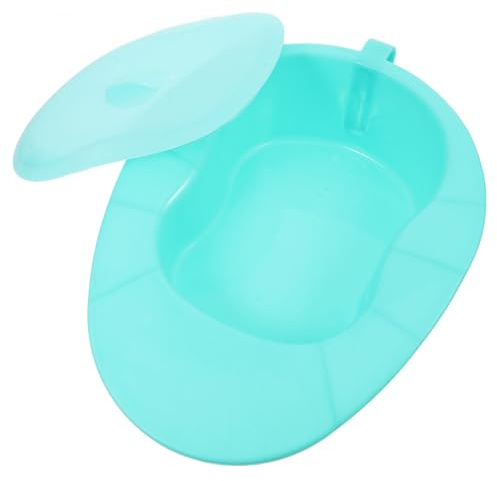 ifundom Padella Letto Anziani con Coperchio Vasino Portatile Ergonomico per Pazienti Costretti Letto Design Morbido e Antispruzzo Wc Portatile Igienico per Uomini e Donne Uso Casa e