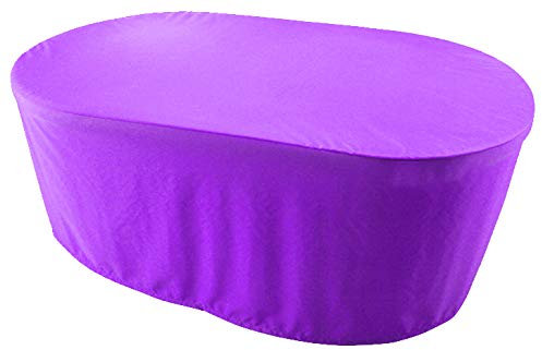 Premium Housse de Protection Bâche Imperméable Ovale 190x95x75 cm Mobilier de jardin housse de table de jardin couvercle de protection couvrant couverture capuche capote 900 D 500 gr ml Lilas