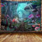 Awesocrafts Wandteppich, Wandbehang, Märchenwelt, Pilz, Trippy, Wandteppiche für Schlafzimmer, Uni, Wohnheim, Wohnzimmer, Wanddekoration, Kunst (Pilzdreise, 150 x 200 cm)