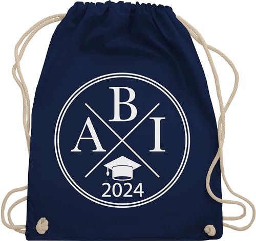 Turnbeutel Rucksack - Abitur & Abschluss - Abi 2025 Hipster X - Unisize - Navy Blau - geschenke für abiturienten 2024 geschenk abigeschenk 24 stoffbeutel abi-geschenke zum schulabschluss aebi