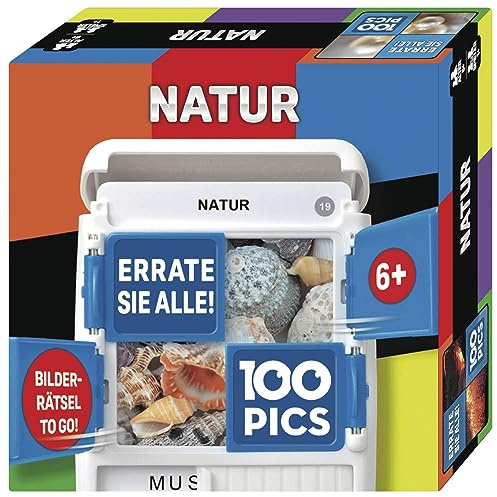 100 PICS 20208063 frågesport spel natur, pedagogiskt spel för hela familjen, brainteaser, resespel för vuxna och barn från 6 år