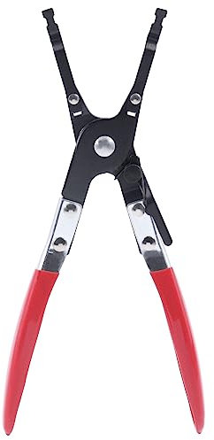 Swpeet 1Pcs Circa 10 pollici pinza di saldatura rossa in metallo, pinza di saldatura multifunzione, di aiuto di pick-up utensili a mano con maniglie di presa firme per strumento di riparazione