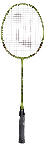 YONEX Nanoray 72 Leichter Badmintonschläger | Gold | 5U G4 | Nanometrik | X-FULLERENE | Aero + Kastenrahmen | Isometrisch | Solid Feel Core | Neues integriertes T-Gelenk | China | Entwickelt in Japan