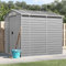 ARKEM Gerätehaus Hellgrau 191x215x198 cm Verzinkter Stahl Gartenhaus Groß Fahrradgarage Metall