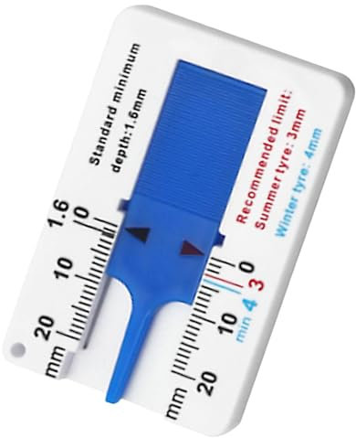 Yulokdwi Misuratore di profondità per pneumatici, Misuratore di profondità per pneumatici - Manometro per pneumatici da 0-20 mm - Strumento di misurazione accurata della profondità del battistrada dei