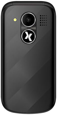 Maxcom MM815 Téléphone à rabat pour personnes âgées Basic avec écran de 6,1 cm facile à lire et volume fort, double téléphone portable sans SIM, grande police, design compact et convivial pour