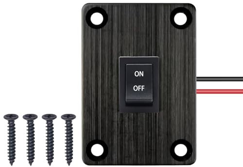 VISSQH Noir Interrupteurs à Bascule 2 broches,interrupteur 12V ON/OFF 6A/250V 10A/125V Mini interrupteur à bascule 1 Gangs Panneau de commutation pour Voiture,Camion etc