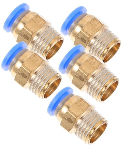 SOLUSTRE 5pezzi Raccordi Per Tubo Pneumatico Con Connessione Rapida Adattatori Per Compressore Aria Facili Da Installare Antileak Compatibili Con Idropulitrici e Attrezzi Pneumatici
