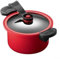 Olla de sopa de presión al vacío de cocina de 3,5 L, olla de cocción lenta antiadherente a presión interior, olla multiusos para salsas pegajosas (rojo)