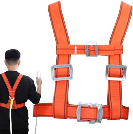 Kit de protección contra caídas de arnés de seguridad: arnés de seguridad multifuncional ajustable para pecho, cintura y cadera, equipo de detención de caídas para trabajo al aire libre, camping y esc
