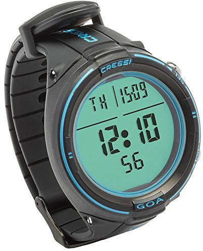 CRESSI GOA Tauchcomputer Armbanduhr – Made in Italy – Scuba-, Apnoe- und Gauge-Modus – Hochkontrast-Display, 120m wasserdicht – Langlebige Batterie, CNS O₂ Indikator