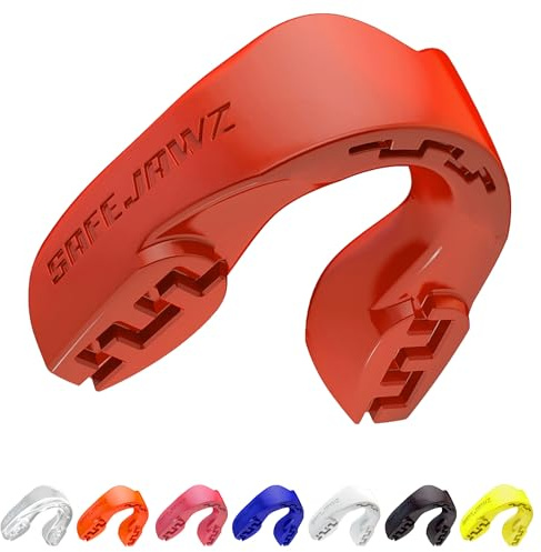 SAFEJAWZ Mouthguard Slim Fit, Adults and Junior Gum Shield with Case for Boxing, MMA, Rugby, Martial Arts, Judo, Karate, Hockey and All Contact Sports
