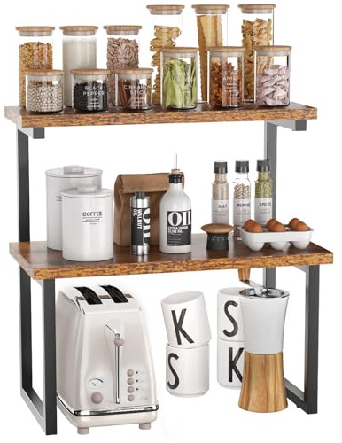 IBUYKE Étagère à épices, étagère de rangement extra large pour comptoir de cuisine, salle à manger, bureau, étagère de rangement pour cosmétiques, pour Cuisine, Salle à manger, Bureau,TLJ001H