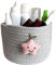 Paniers De Rangement Corde Coton, Paniers en corde,Pour chambre D’Enfant, Rangement à,Bureau, Maison DéCoration,multi-usages,Jouets Bébé (Grey)