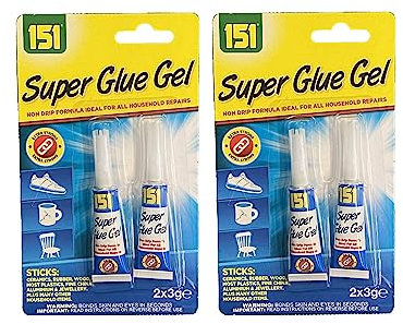2 x Ultra Strong Super Glue Adhesive Liquid Glue 2 x 3g Tubes Suitable For Rubber Ceramic Wood Plastic & Other Household Repairs