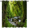 YUANZU Forest Verdunkelungsvorhänge, 74 x 165 cm, Ösen, Raumverdunkelung, Fenstervorhänge, Natur, tropischer Dschungel, Fluss, Regenwald, Wasserfall, Landschaft, Muster für Schlafzimmer, Wohnzimmer,