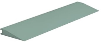 Roppe Rolling Traffic Transition Profile #75, Sea Glass, 3/8 H X 9' L X 3-1/8 W