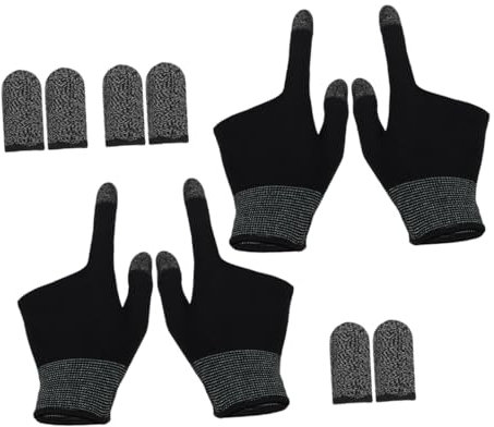 UPKOCH Lot De 2 De Jeu en Graphène pour Hommes - Manchons pour Les Doigts pour Mobile Et Respirants Confortables