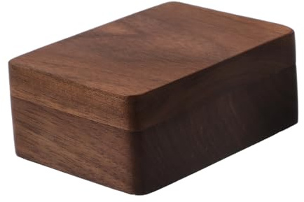 VALICLUD Caja Pequeña para Pinzas de Corbata y Gemelos para Hombre, Estuche Organizador de Joyas de Madera y Eva, Elegante y Portátil para Uso Diario y Viajes