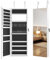 Froadp 2-in-1 Schmuckschrank Hängend Wandmontage Abschließbarer Spiegelschrank Spiegel Schmuckschrank 107,5 x 36,5 x 9,5 cm Schmuckaufbewahrung Wandschrank, Weiß