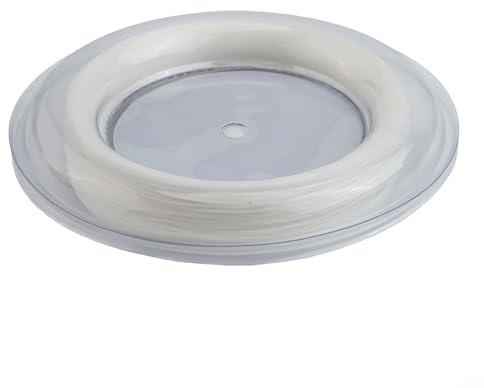 Oniissy Cuerda de bádminton de nailon de 200 m y 0,72 mm para entrenamiento, para uso duradero, resistente al desgaste, accesorio de red compatible con equipos deportivos de raqueta (blanco)