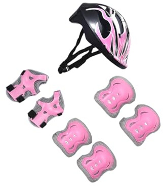 kesurpae Casco da bicicletta per bambini, casco da pattinaggio a rotelle per ciclismo multisport, pattini a rotelle, bianco, Rosa