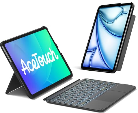 Inateck Hülle mit Tastatur iPad 11(A16)/10. Gen, 7 FarbigerBeleuchtung