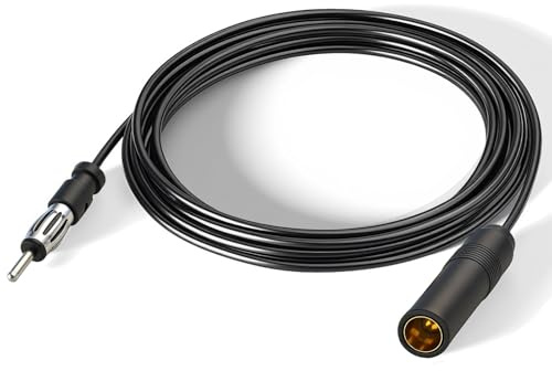 Bingfu Universal Vehicle Car Stereo FM AM Radio Antenna Extension Cable 10 feet / 3Meter DIN Plug Connector Coaxial Cable for Vehicle Truck Car Audio Stereo Head Unit CD Media Receiver Player