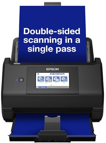 Epson WorkForce ES-580W Wi-Fi High-speed Auto Feed Colour Scanner with Touchscreen and OCR Software