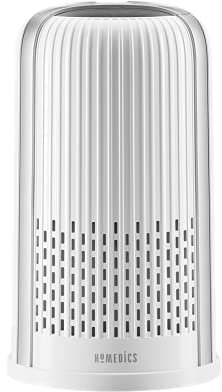 Homedics TotalClean 4-in-1 Tower Air Purifier, 360-Degree HEPA Filtration for Allergens, Dust and Dander with Ionizer for Home, Office and Desktop, Night-Light and Essential Oil Aromatherapy