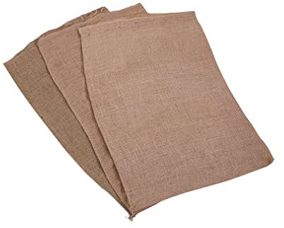 MiSMiAO Sacos de Yute 100% Yute Sacos ecológicos de Fibra Natural Tela de Saco de Café 35x50cm/40x60cm Resistente de Saco para Patatas Bolso Ecológico para Verduras (35x50cm,3 Stück)