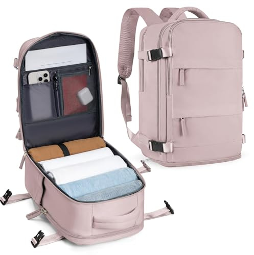 SZLX Zaino Ryanair 40x30x20 Zaino da Viaggio 40x30x20 Ryanair Wizzair Bagaglio a Mano 40x20x25 Donna da impermeabile Zaino Casual Laptop da 14 Pollici con Scomparto per Scarpe