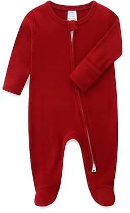 KIDDLETOWN Baby Neonato Pagliaccetto in Cotone Bambino Pigiama Ragazze Ragazzi Tutine, Neonato in Cotone Pagliaccetto Tutina a 2 Vie Cerniera a Piedini Pigiami Interi, Bambino Pigiama