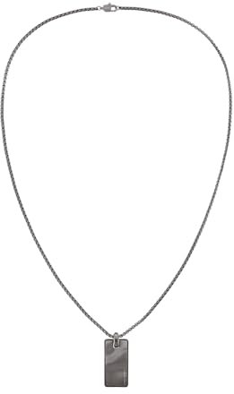 Calvin Klein Halskette mit Anhänger für Herren Kollektion CK METALLIC WAVES Mit Metallischem Stahl Ionenplattierung (IP) - 35100032