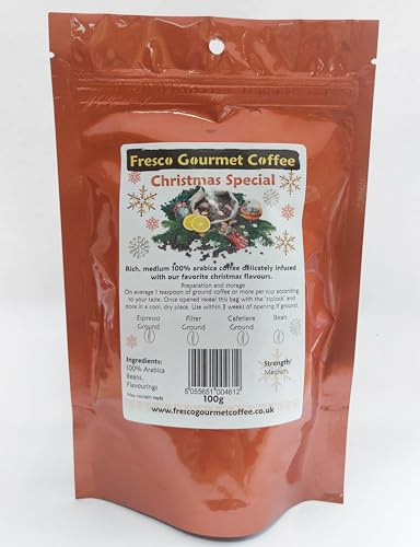Flavoured Coffee Bean - Christmas Special Ground for Cafetiere,100g