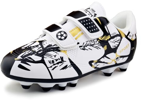 Zapatillas Futbol Niños Niñas Botas Futbol Césped Artificial Tacos 28-37EU | Zapatos de Fútbol Unisex Profesional Zapatos de Entrenamiento Transpirables Tacos de Fútbol Spike Zapatillas de Fútbol